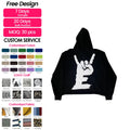 Custom Streetwear Hip Hop Oversized Cut Edge Cropped Hoodies 100% Cotton Heavy Weight Puff Print Hoodie Men