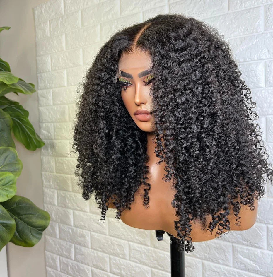 13*4 Lace Frontal Super Double Drawn Rose Curly Human Hair Wigs for Black Women Cuticle Aligned Virgin Human Hair