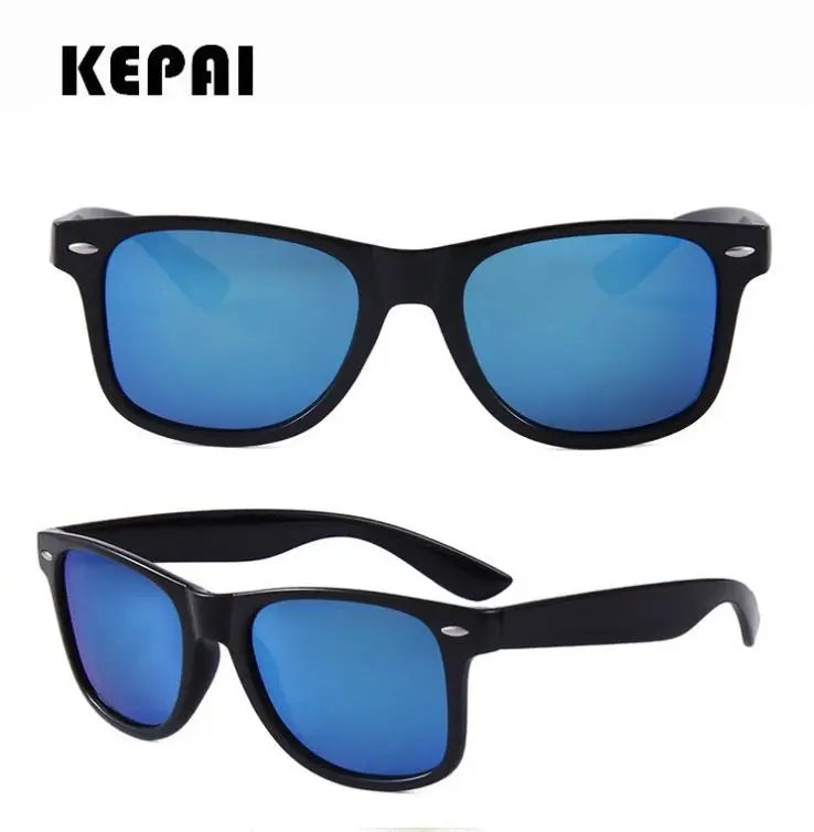 Custom Logo Party Sunglasses for Promotional Events and Wedding Favors with Retro Square Frame and Mirrored Lens for Gift KVP115
