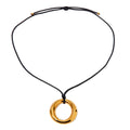 Fashion Stainless Steel Rope Chain Necklace Trendy Round Hollow  Pendant Gold Plated with Tarnish Free Design Unique Jewelry