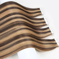 Invisible Tape Hair Extensions Human Hair 100% Remy Virgin Russian Piano Color Straight Double Drawn Tape in Hair Extensions
