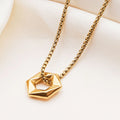 Titanium Steel Hexagonal Pendant Collarbone Chain Men's and Women's Personalized Hip-hop Stainless Steel Geometric Necklace MegaBDM
