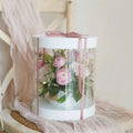Transparent PVC Hugging Bucket Flower Gift Box Round Flower Tube Flower Bouquet Holder Flower Packing Box