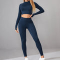 FLW Sports Active Women's 2-Piece Gym Fitness Yoga Suit Breathable and Lightweight Solid Pattern Workout Yoga Sets