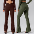 SHINBENE 34" Crossover Flare Leggings High Waisted Workout Casual Bootcut Pants Women's Flare Yoga Pants