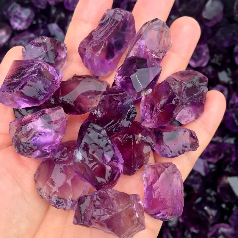 High Quality Natural Raw Rough clear Amethyst Quartz Healing Crystal Gemstone Tumbled Stone for Sale MegaBDM