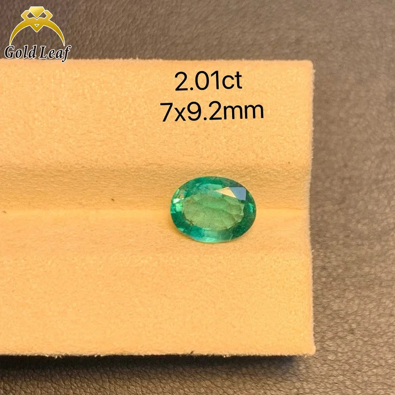Goldleaf GRC Certified Colombian Natural Emerald Vivid Green Oval Cut Loose Gemstone Original and Authentic