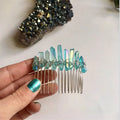 HZ Crystal Crafts Creative New Natural Silver Crystal Hairband for Ladies_ American Popular Crown Headband Healing Crystals