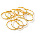 Latest Trendy Cubic Zirconia Cuff Bangles 18k Gold PVD Plated Waterproof Stainless Steel Wrist Bangle Bracelet for Women