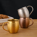 304 Stainless Steel Drum Shaped Hammer Point with Handle Mug Creative Hammer Patterned Beer Cup Cold Drink Cup