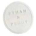 Textured Paper Embossed Matte Sticker with Special Adhesive Waterproof & Oil Resistant Round Shape Brand Logo Sticker