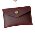 Vintage Button Closure Customized Real Leather Dot Pattern Durable Unisex Travel Credit Card Wallet Holder Promotional Gift