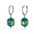 925 Sterling Silver Exotic Dangle Earrings with Fancy Glass Beads Pendant Design for Party-SCE817 Fashion Jewelry for Women