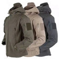 Men's Zipper Soft Windbreaker Waterproof Jackets Plus Size Men Hooded Coat Jumper Jacket