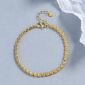 Wholesale Fashion 925 Silver Bracelet Women Real 925 Sterling Silver Bracelet 18K Gold Plated Chain Bracelet Jewelry Set