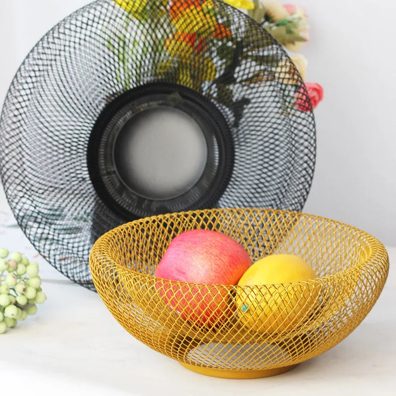 Modern Eco-Friendly Precision-Made Multifunction Metal Iron Bird's Nest Shape Fruit Basket Creative Design for Home Decoration