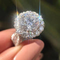 CAOSHI Manufacture Cubic Zircon Finger Rings Design Wedding Engagement Women Silver Coating Zircon Flower Rings Jewelry