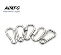 Stainless Steel 304 Spring Carabiner Clip Anti-Corrosion Locking Snap Hook for Heavy Industry Marine Use