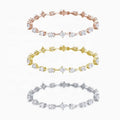 RUYI  7.8cts/13cts  Lab Grown Diamond Tennis Bracelet Chain 14K 18K Gold Adjustable Vvs Lab Created Diamond Tennis Chain