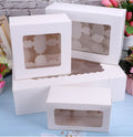 Custom Cupcake Holder Boxes with Window White Cardboard Kraft Paper Muffin Box with Inserts MegaBDM