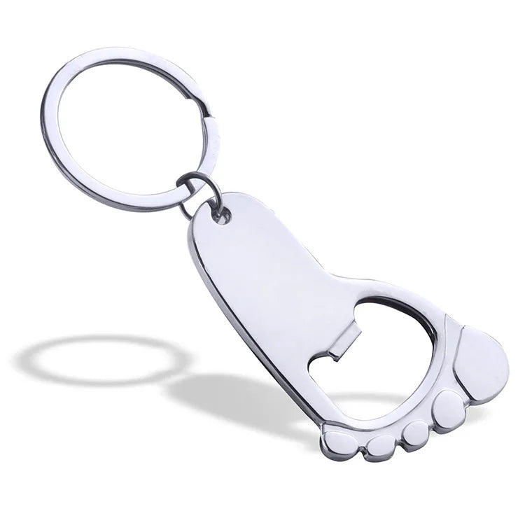 Cute Small Feet Metal Beer Bottle Opener Keychain Creative Wedding Gifts