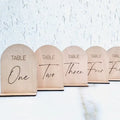 Rustic Wedding Table Decoration Arch Wooden Freestanding Wedding Table Numbers Wood Laser Cut Custom for Wedding Reception