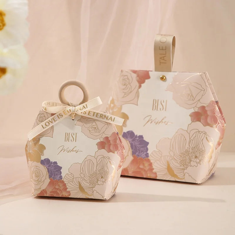 Creative Wedding Candy Paper Box Wedding Box Package Empty Candy Bag Wholesales