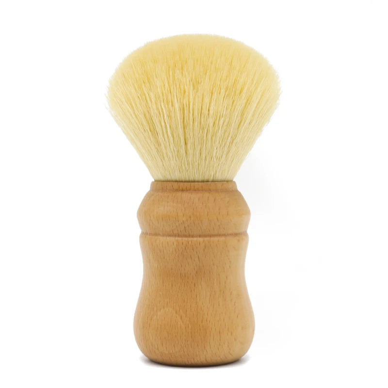 Wholesale Nylon Bristle Big Wood Handle Shaving Bush Beard Hair Clean Brush Beard Brush Custom