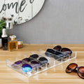 6 Slot Premium Grade Clear Acrylic Sunglasses Storage Organizer Display Case Tray Custom Eyeglasses Storage Box