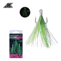 JK JSF-37-GTL Assist Hook Triple 3X Strong UV Glow Slow Jigging No.10-1 Sea Fishing Treble Hooks