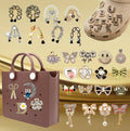 Customized Wholesale Luxury Metal Diy Clog Sandal Accessories Bow Tie Swan Letter Shoes Decorations Chain Charm Buckle