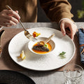 Modern Eco-Friendly Stoneware Tableware Collection Hotel Quality Dinnerware-Creative Ceramic Dishes Soup Plate Horeca Concept