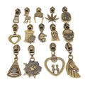 #5 Non Lock Nylon Zipper Puller Antique Bronze Metal Zipper Slider Head  Bag Zip Pull