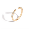 Wholesale Custom 925 Sterling Silver Minimalist Luxury Adjustable Diamond Claw Ring Fine Jewelry Zircon Rings for Girls