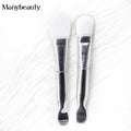 Spot Double Headed Brush Beauty Silver Clay  Spoon Clay Mask Applicator Tools Mask Brush