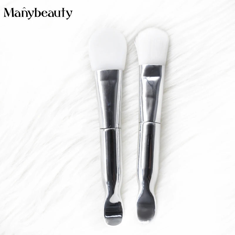 Spot Double Headed Brush Beauty Silver Clay  Spoon Clay Mask Applicator Tools Mask Brush