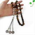 10*14mm Tasbih Prayer Beads Natural Yellow Tiger Eye Stone Islamic Misbaha Rosary Beads Muslim 33 Prayer Beads