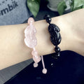 SC New Arrival Vintage Glass Beaded Bracelet Retro Chinese Lucky Wealth Bracelet Trendy Couple Pixiu Bracelet for Men Women