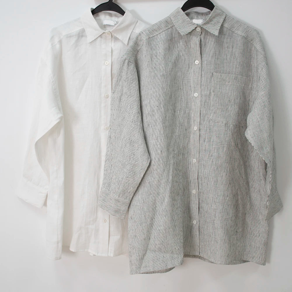 2023 New Arrival Linen Womens Custom Sleepwear Pajama Set Casual Long Sleeve Sleepwear for Women