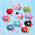 Drop Shipping Support Kawaii Colored Bubble Fish Flatback Resin Cabochons Brooch Bobby Pin Hair Accessories