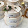 Customizable Simple Round Wood Handmade Cheese Cake Christmas Packaging Box for Gift