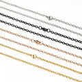 1.6/2/2.4/3.0mm Gold Stainless Steel Chain Necklace DIY O Shape Cross Chains for Necklace Jewelry Making Components Women