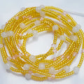 Gold Seed Beads White Glow in the Dark Weightloss Double String Cotton Tie on African Waist Beads Belly Chain Body Jewelry Women