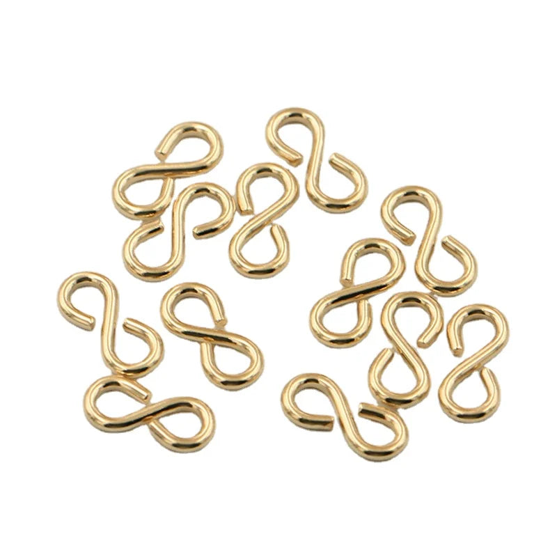 Jewelry DIY Making Accessories Finding 14K Gold Filled Infinity Shape Jewelry Pendant Charm for Necklace Bracelet Jewelry Making