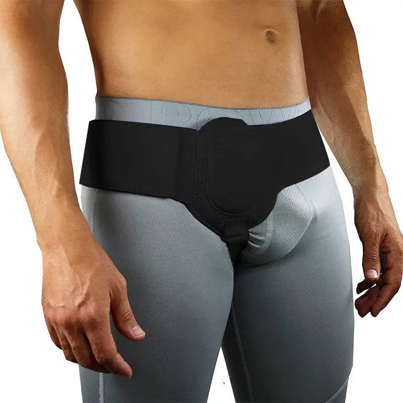 Hernia Belt Truss for Inguinal or Sports Hernia Support Brace Pain Relief Recovery Strap With 1 Removable Compression Pad