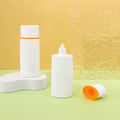 Custom Empty 40ml Cosmetic Recyclable Oval Bottles Container Sunscreen Bottle Squeeze Packaging With Screw Cap