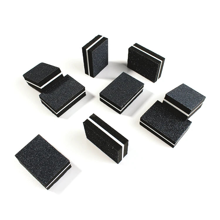 Wholesale 100/180 Sponge Nail Buffer Files Washable Black Mini Nail Buffer Block