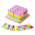 Montessori Children Wooden Cylinder Column Shape Sorter Board Educational Geometric Blocks Stacking Matching Toys for Kids