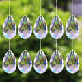 Factory Direct Supply of Crystal Prism  28mm Drop-Shaped Transparent Crystal Chandelier Accessories