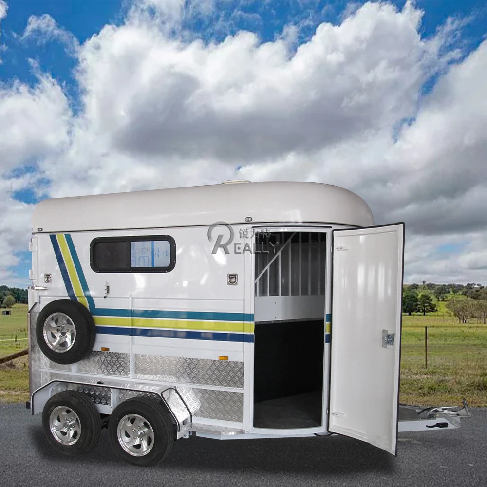 REALLY 2025 Semi-Hanging 2 Horse Warmblood Transport Trailer 2800KG Capacity Customizable Size Australia Standard Compliance